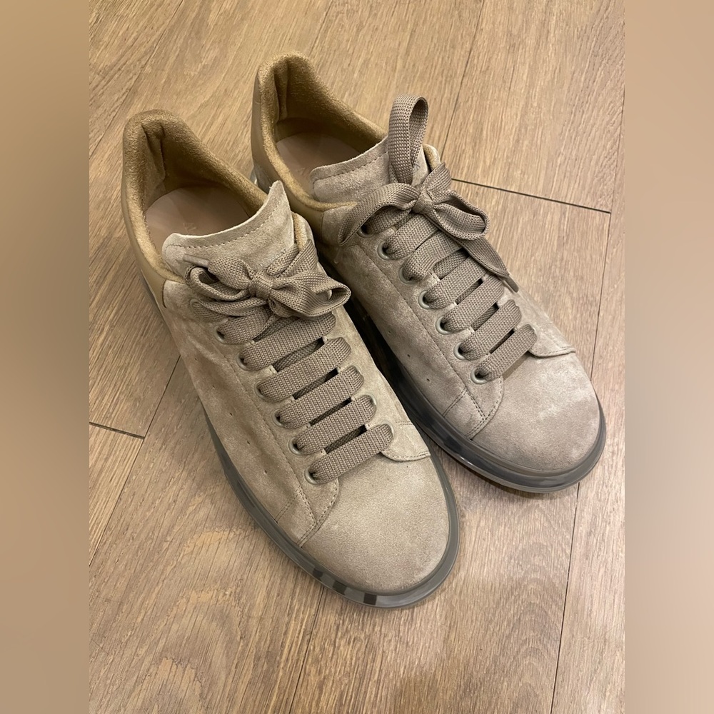 Men’s size 46 Alexander McQueen sneaker, tan suede